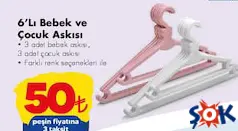 BEBEK VE ÇOCUK ASKISI 6'LI fiyat ve kampanya bilgisi